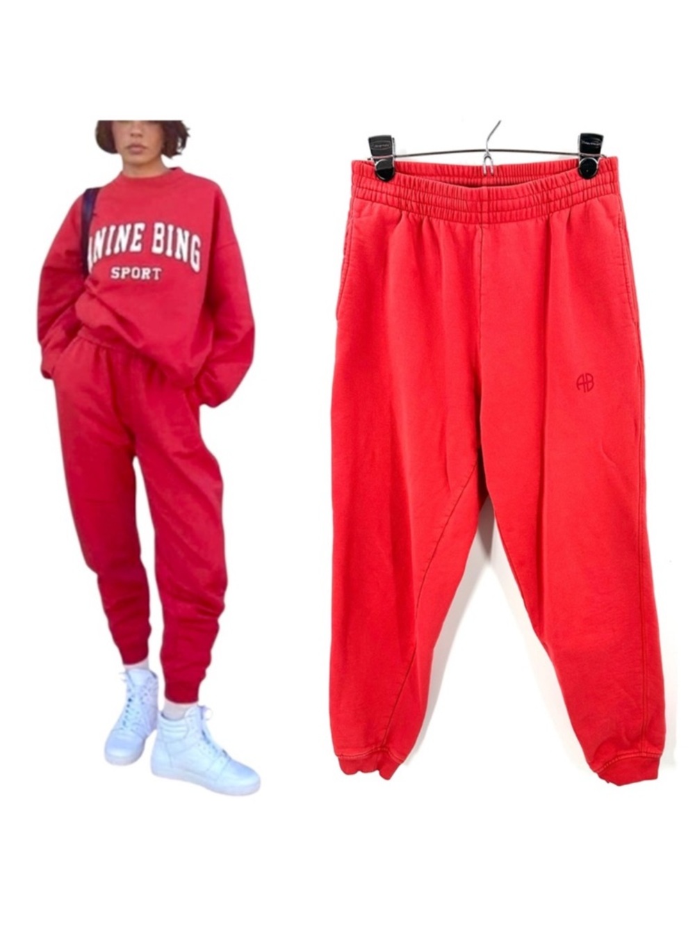 Anine Bing Tyler Joggers Womens Small Sweatpants Lounge Comfy Sporty Organic